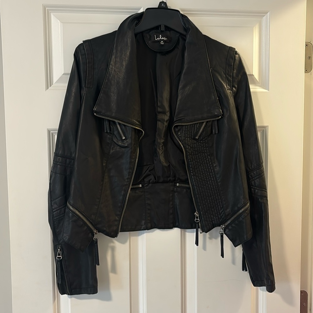 Lulu’s leather bomber